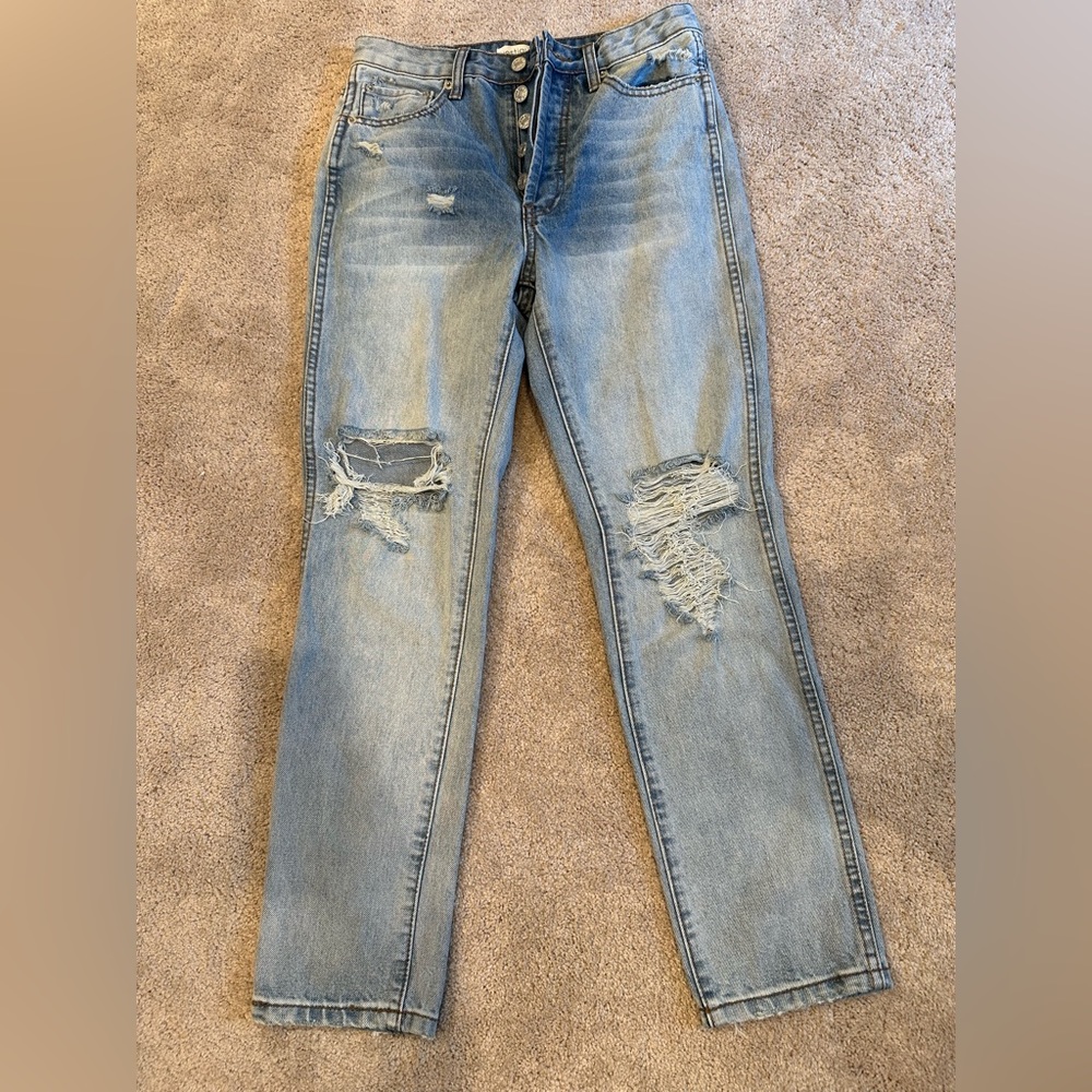 2 FOR $30 JEANS! Vestique High Waist Distressed Jeans.